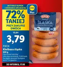 Lidl Kiełbasa śląska wieprzowa Pikok oferta