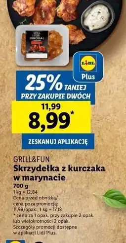 Lidl Skrzydełka z kurczaka w marynacie paprykowej Grill And Fun oferta