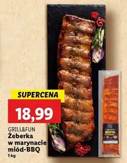 Lidl Żeberka w marynacie bbq Grill And Fun oferta