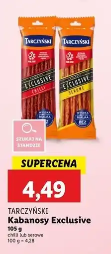 Lidl Kabanosy serowe Tarczyński Exclusive oferta