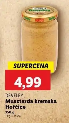 Lidl Musztarda delikatesowa kremska Develey Horcice oferta