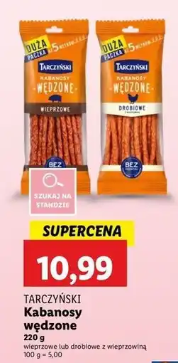 Lidl Kabanosy wędzone wieprzowe Tarczyński oferta