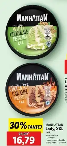 Lidl Lody chocolate & caramel with peanuts Manhattan (Nestle) oferta
