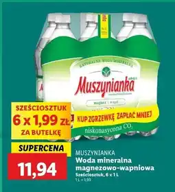 Lidl Woda średnio gazowana Muszynianka oferta