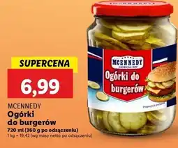 Lidl Ogórki w plastrach do hamburgerów Mcennedy oferta