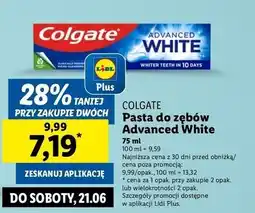 Lidl Pasta do zębów Colgate Advanced White oferta
