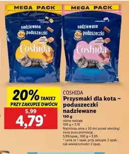 Lidl Snacki dla kota poduszeczki z łososia Coshida oferta