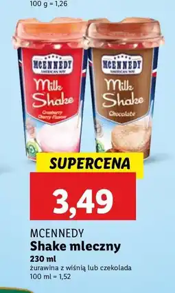 Lidl Shake mleczny czekolada Mcennedy oferta