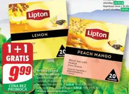 Dino Herbata czarna aromatyzowana lemon 20 torebek Lipton oferta