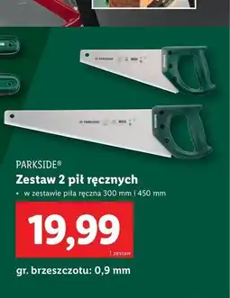 Lidl Piły ręczne 30 cm + 45 Parkside oferta