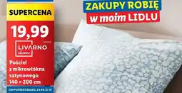 Lidl Pościel z mikrowłókna satynowego 140 x 200 cm + 70 80 Livarno Home oferta