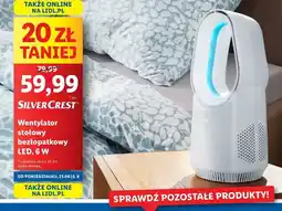 Lidl Wentylator stołowy bezłopatkowy led 6w Silvercrest oferta