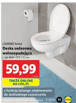 Lidl Deska sedesowa wolnoopadająca Livarno Home oferta