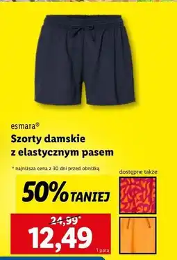 Lidl Szorty damskie Esmara oferta