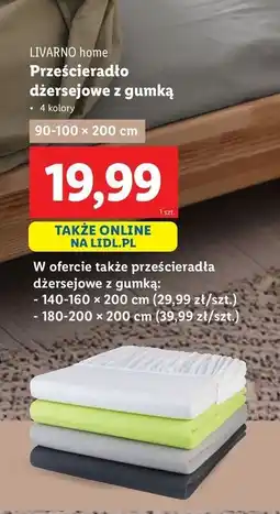 Lidl Prześcieradło jersey z gumką 180-200 x 200 cm Livarno Home oferta