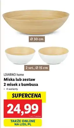 Lidl Miski bambusowe 15 cm Livarno Home oferta