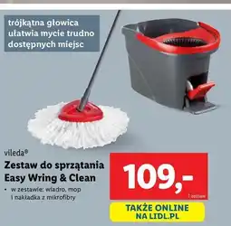 Lidl Mop easy wring and clean + wiadro Vileda oferta