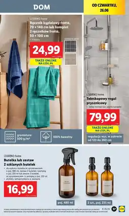 Lidl Ręcznik frotte 50 x 100 cm Livarno Home oferta