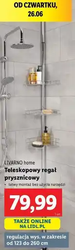 Lidl Regał prysznicowy teleskopowy Livarno Home oferta