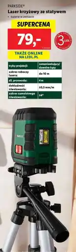 Lidl Laser krzyżowy ze statywem Parkside oferta
