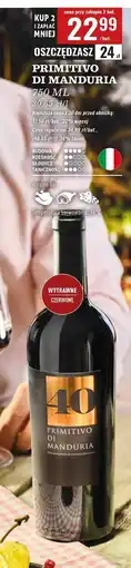 Biedronka Wino Primitivo Di Manduria 40 oferta