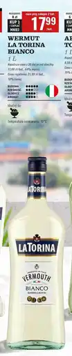 Biedronka Vermouth La Torina Bianco oferta