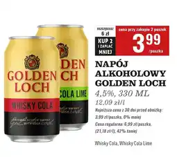 Biedronka Whisky + cola lime Golden Loch oferta