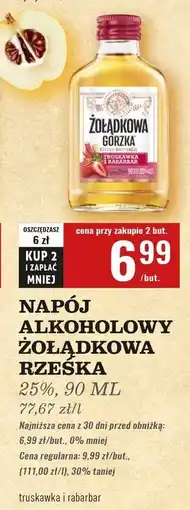 Biedronka Likier Żołądkowa Gorzka Truskawka I Rabarbar oferta