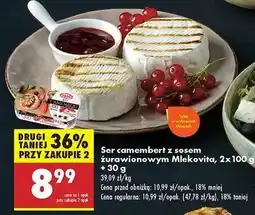 Biedronka Camembert z sosem żurawinowym Mlekovita La Polle oferta