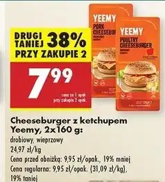 Biedronka Cheeseburger wieprzowy z ketchupem Yeemy oferta
