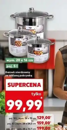 Kaufland Garnek nierdzewny 20 l oferta
