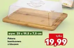 Kaufland Patera bambusowa z kloszem 25 x 19.5 7.5 cm oferta