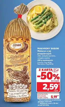 Kaufland Makarony babuni makaron z jaj przepiórczych oferta