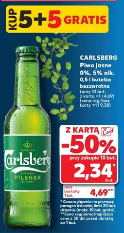 Kaufland Carlsberg piwo jasne 0%, 5% alk. oferta
