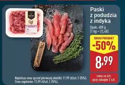 ALDI Paski z podudzia z indyka Mięsne specjały zawsze świeże oferta