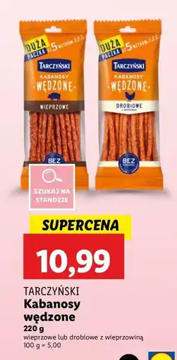 Lidl Kabanosy wędzone drobiowe Tarczyński oferta