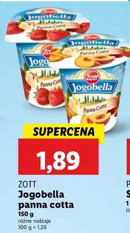 Lidl Jogurt panna cota Zott jogobella oferta