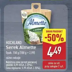 ALDI Serek z ziołami Hochland almette oferta