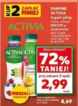 Kaufland Jogurt owoce leśne Danone activia oferta
