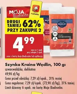 Biedronka Szynka szwarcwaldzka Kraina wędlin oferta