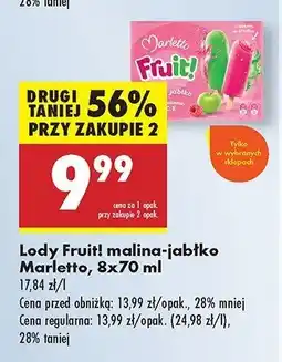 Biedronka Lody fruit! Marletto oferta
