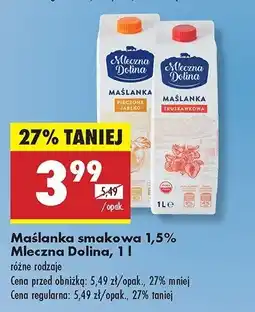 Biedronka Maślanka truskawkowa Mleczna dolina oferta