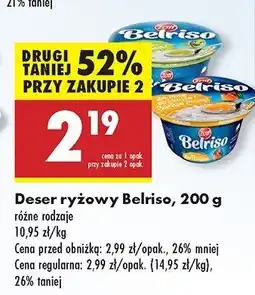 Biedronka Ryż na mleku mango Zott belriso oferta