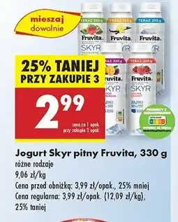 Biedronka Jogurt malina granat Fruvita skyr oferta