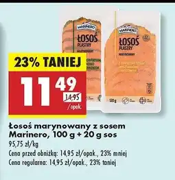 Biedronka Łosoś z pieprzem i sosem musztardowo- miodowym Marinero oferta