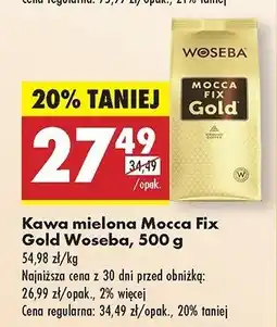 Biedronka Kawa Woseba mocca fix gold oferta