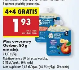 Biedronka Deserek jabłko jagoda banan Gerber natual for baby oferta