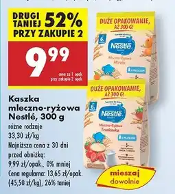 Biedronka Kaszka mleczno-ryżowa truskawka Nestle kaszka oferta