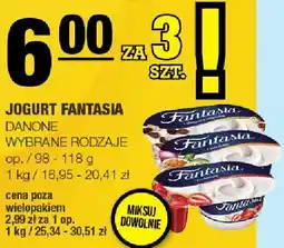 Spar Jogurt Fantasia 98-118g, wybrane rodzaje Danone oferta