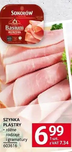 Selgros Szynka plastry 100 g Sokołów oferta